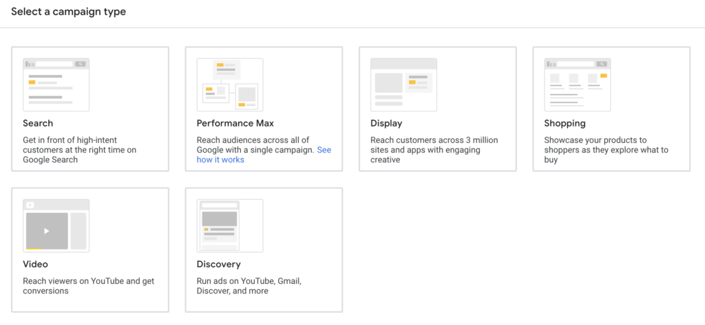 Google Campaign Types